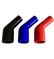 Silicone elbow reducer 45 deg 76 to 90 mm length 125 mm REDOX