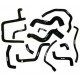 13-hose silicone cooling kit for RENAULT R21 2.0 Turbo - clamps included