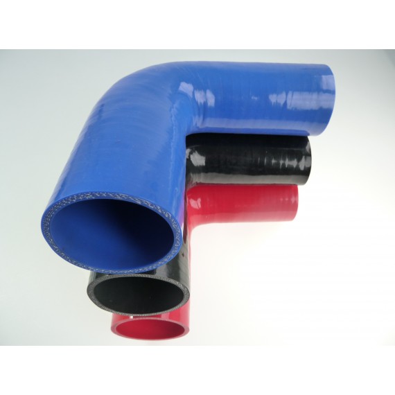Silicone elbow reducer 90 deg 55 to 65 mm length 125 mm REDOX