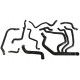 8-hose silicone cooling kit RENAULT Megane II RS 2.0 16V Turbo F4Rt 225/230 hp 2004-2009 — REDOX