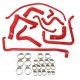 Kit 10 silicone coolant hoses PEUGEOT 205 GTI 1.6 / 1.9 with oil cooler 1984-1990