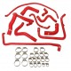10 water coolant silicone hoses kit for PEUGEOT 205 GTI 1.6 115cv 1.9 130cv 1986-1991 equipped with oil coolant exchanger