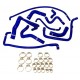 Kit 10 silicone coolant hoses PEUGEOT 205 GTI 1.6 / 1.9 with oil cooler 1984-1990