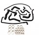 Kit 10 silicone coolant hoses PEUGEOT 205 GTI 1.6 / 1.9 with oil cooler 1984-1990