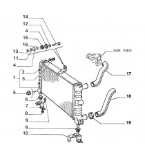 2 water coolant silicone hoses kit for LANCIA Delta HF Turbo i.e 1.6 140cv 1986-1994