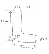  45-70mm - Reducer 90° Silicone - REDOX