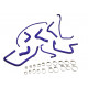 Kit 9 silicone coolant hoses PEUGEOT 205 GTI 1.6 115 hp / 1.9 105-122 hp without oil cooler 1991-1994