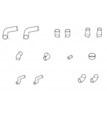 14 boost turbo air silicone hoses kit for MASERATI 3200 GT Phase 1 1998-2000