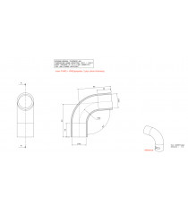  70mm - 90° Elbow Silicone - REDOX