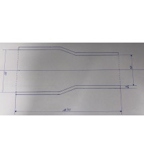 51-70mm Length 330mm - Reducer Straight Silicone black hydrocarbon resistant - REDOX