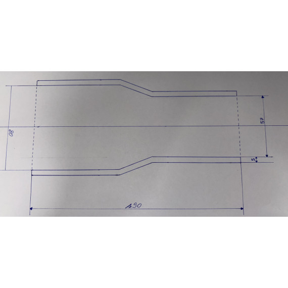 51-70mm Length 330mm - Reducer Straight Silicone black hydrocarbon resistant - REDOX