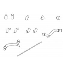 12 boost turbo air silicone hoses kit for MASERATI 3200 GT Phase 2 2001-2002
