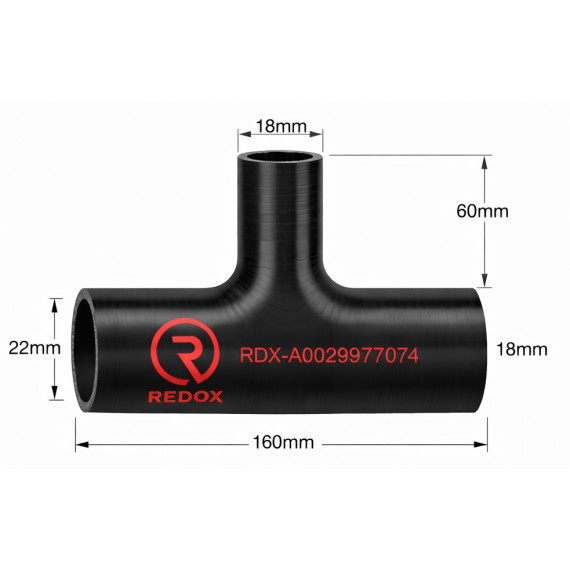 Silicone T-Hose Cooling System Mercedes Citaro Euro6 - A0029977074