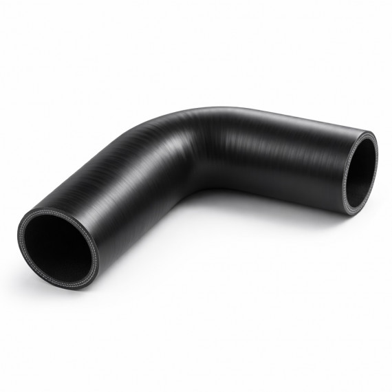 90° Silicone Elbow Hose 55 mm Length 125 mm — FVMQ Inner Layer Hydrocarbon Resistant