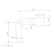 Silicone Hose 90° Elbow Ø45/50mm - 190x180mm - 4-Ply VMQ Reinforced