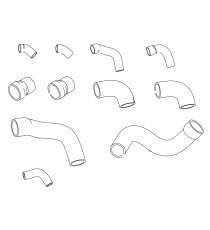boost turbo air silicone hose for MASERATI Ghibli 2.0 2.8 284cv 306cv 1992-1997