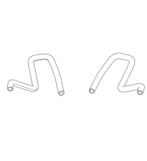 2-hose silicone oil-vapour kit for MASERATI 222 Coupé E 2.8 Biturbo - Matte Black