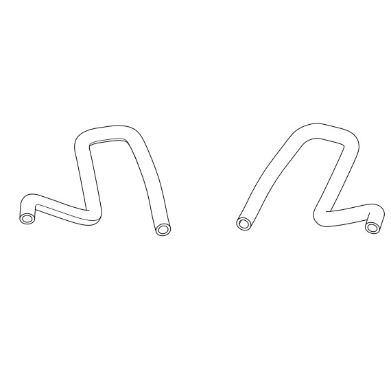 2-hose silicone oil-vapour kit for MASERATI 222 Coupé E 2.8 Biturbo - Matte Black