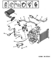 4 water coolant silicone hoses kit for PEUGEOT 106 RALLYE PH2
