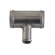Aluminium weldable T-joiner outer diameter 63 mm length 100 mm branch 25 mm