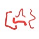 4-hose silicone cooling kit Peugeot 106 S16 Phase 1 no Modine TU5J4 NFX 120 hp 1996-1998 — REDOX