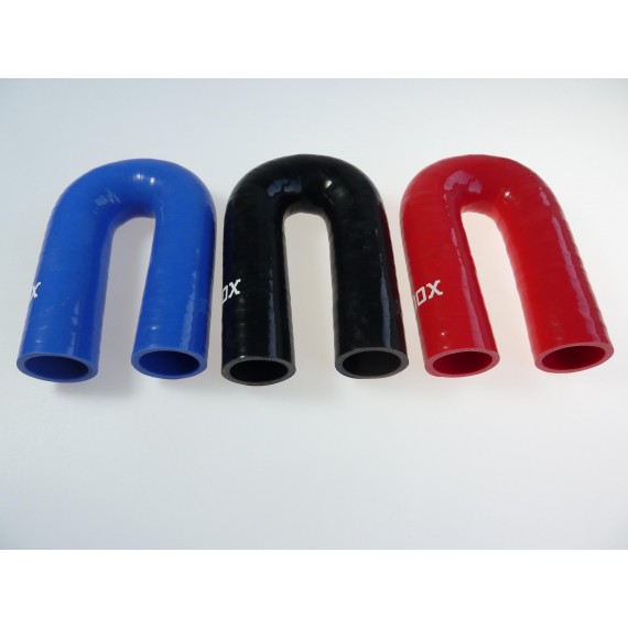 180° silicone bend Ø30 mm leg length 100 mm VMQ 3-ply polyester