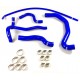 5 water coolant silicone hoses kit for PEUGEOT 206 S16 2.0 16V 136ch depuis OPR 09492 equipped w/o oil coolant exchanger